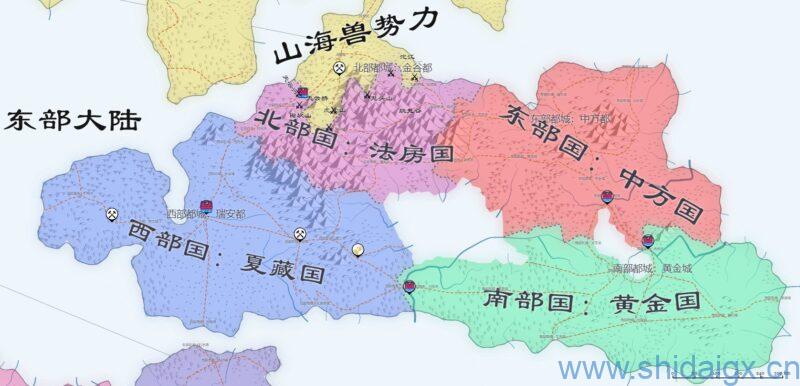 东部大陆地图-世代