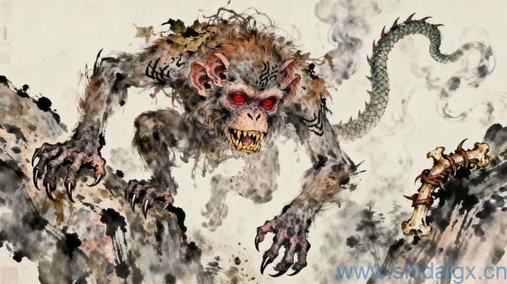 长右 (又名 无支祁 wú zhī qí 、孙悟空)- 正甲级可变化山海兽-世代