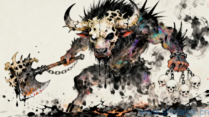 𤛎(mǐn)又名 敏牛 - 副甲级山海兽-世代